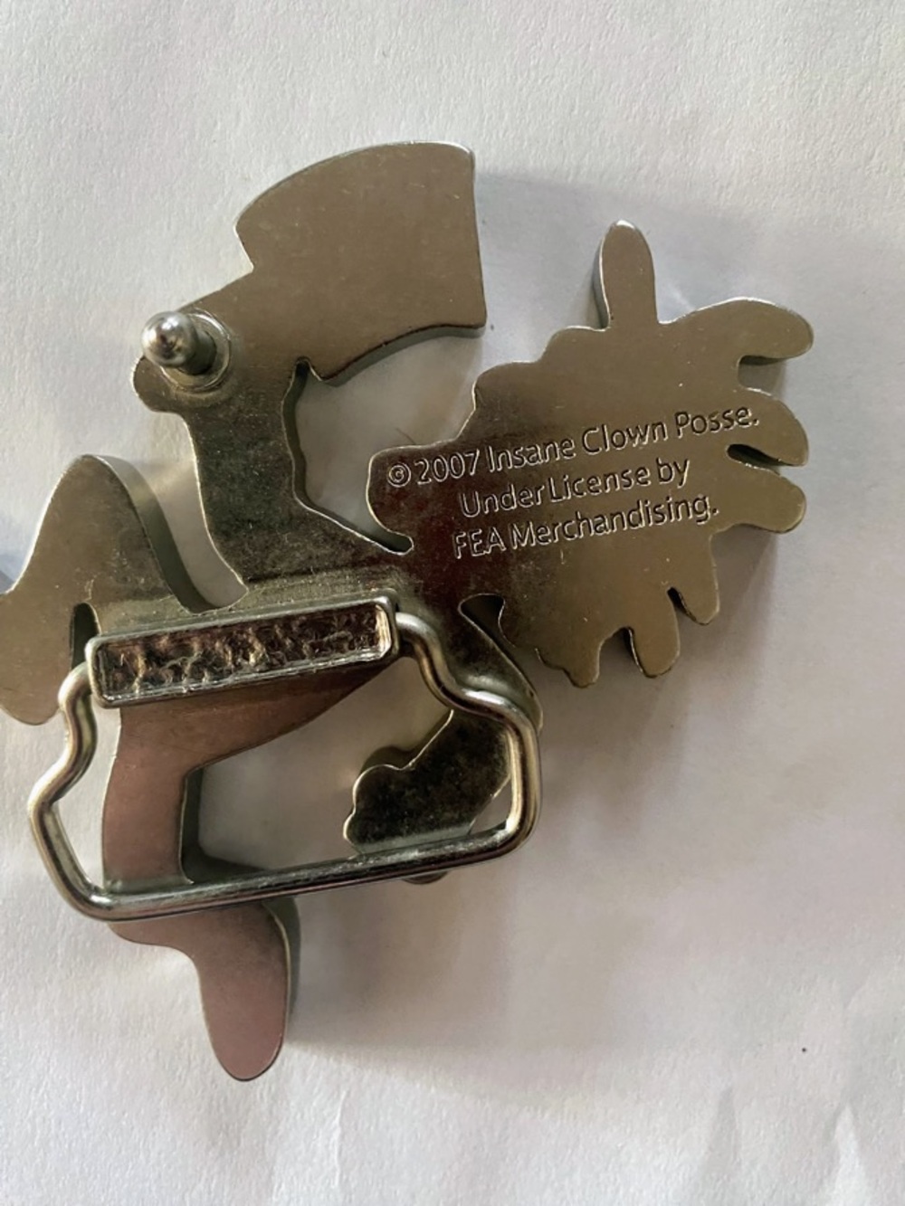 ICP Insane Clown Posse Red Enamel Hatchet Man Juggalo Belt Buckle 2007 - Picture 5 of 6